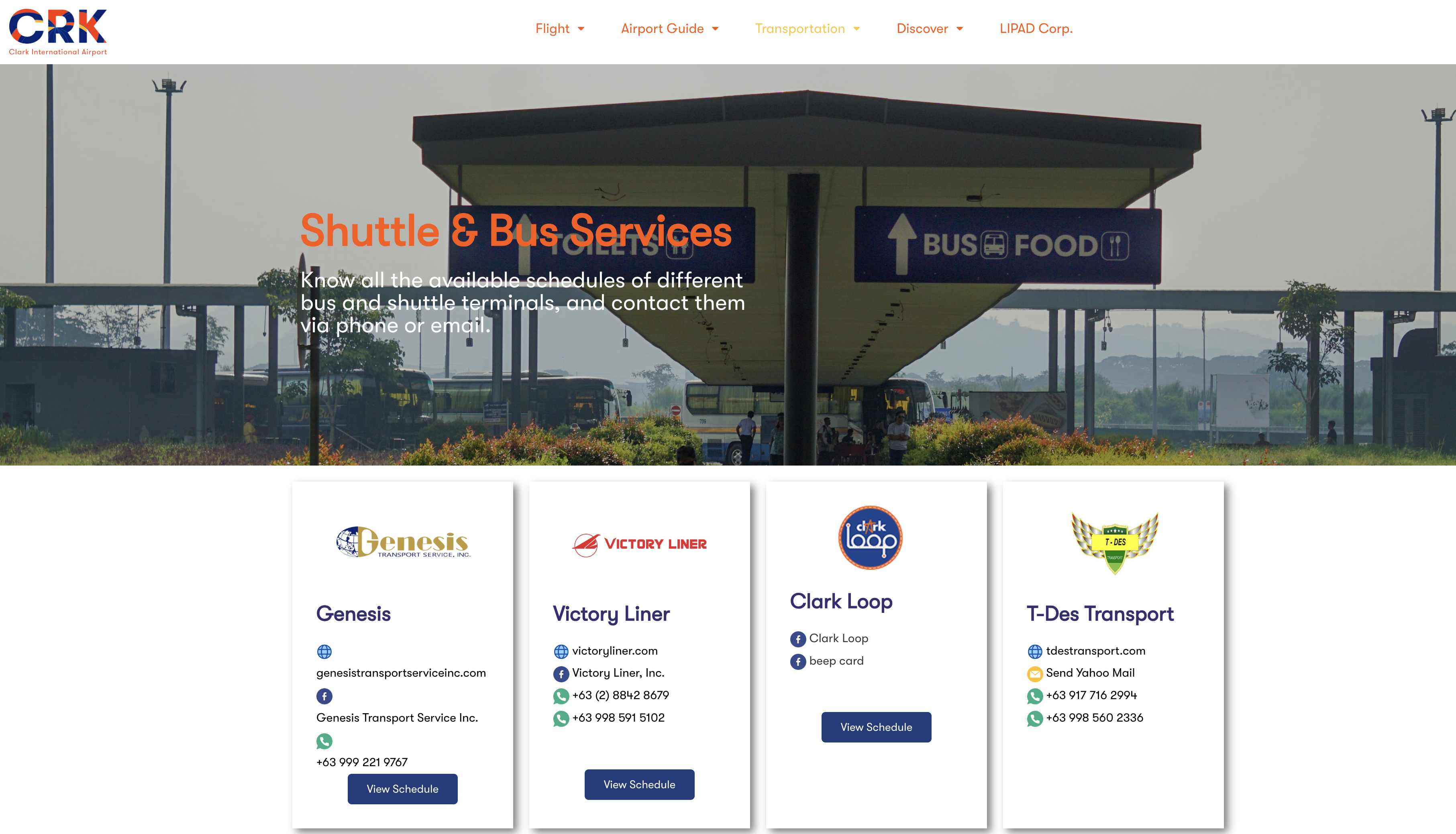 P2P Bus Schedule Clark Manila